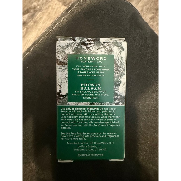 Homeworx Slatkin Co Frozen Balsam Fragrance Refill Pura Smart Scent 10ml - Picture 2 of 2